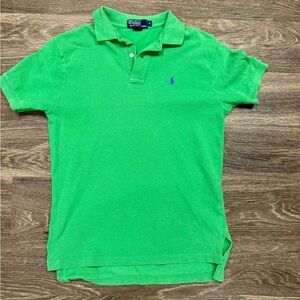 Ralph Lauren Polo Shirt Green Classic Fit Short Sleeve